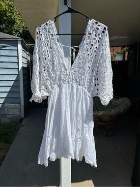 Free People Bella Note eyelet mini dress